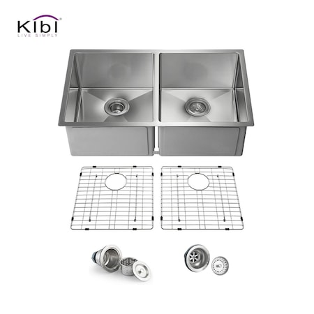 Kibi K1-D33-EQ, Undermount Mount, Satin Finish K1-D33-EQ